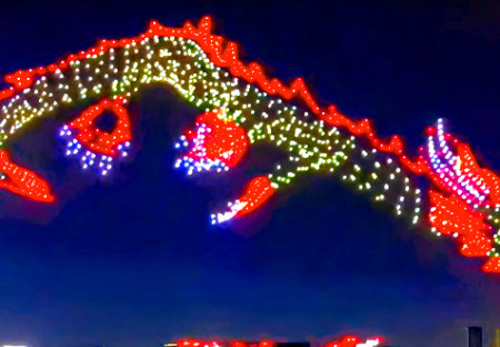 Lo que pueden hacer los drones chinos o Una alternativa a los fuegos artificiales